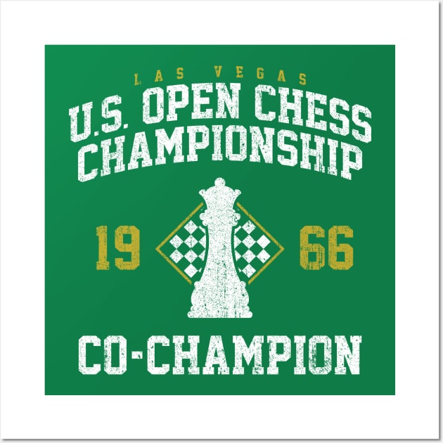 1966 US Open Chess Championship Co-Champion Wall Art by huckblade